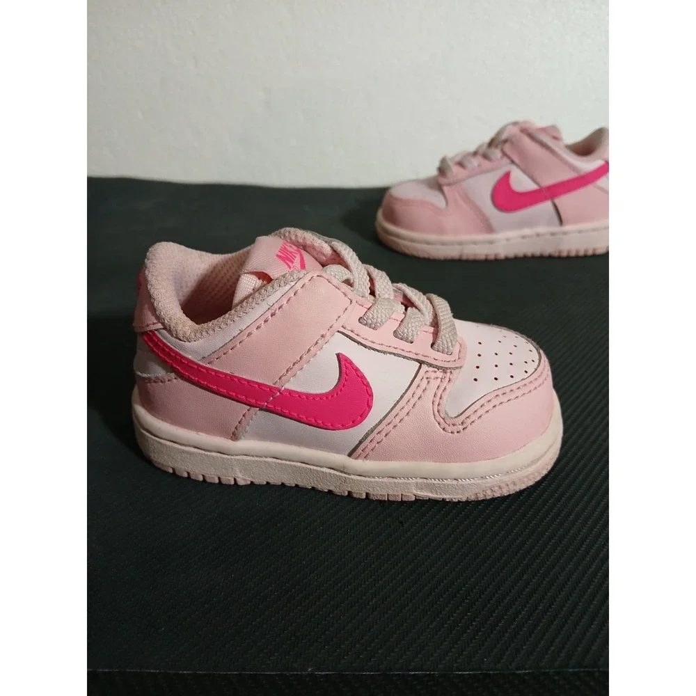Nike Dunk Low Triple Pink Toddler Size 4C DH9761-600